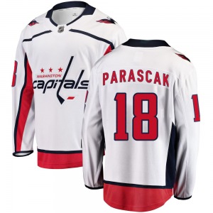 Breakaway Fanatics Branded Youth Terik Parascak White Away Jersey - NHL Washington Capitals