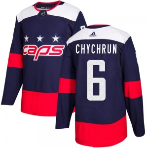 Authentic Adidas Youth Jakob Chychrun Navy Blue 2018 Stadium Series Jersey - NHL Washington Capitals