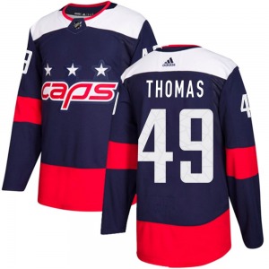 Authentic Adidas Youth Patrick Thomas Navy Blue 2018 Stadium Series Jersey - NHL Washington Capitals