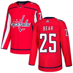 Authentic Adidas Youth Ethan Bear Red Home Jersey - NHL Washington Capitals