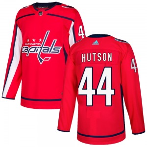 Authentic Adidas Youth Cole Hutson Red Home Jersey - NHL Washington Capitals