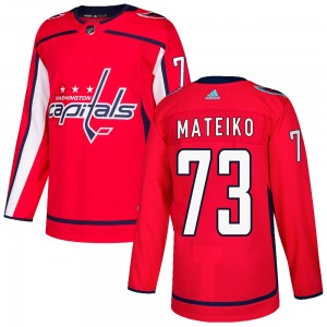 Authentic Adidas Youth Eriks Mateiko Red Home Jersey - NHL Washington Capitals