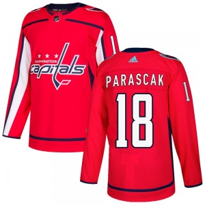 Authentic Adidas Youth Terik Parascak Red Home Jersey - NHL Washington Capitals
