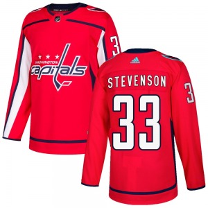 Authentic Adidas Youth Clay Stevenson Red Home Jersey - NHL Washington Capitals