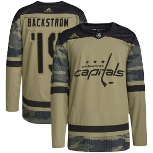 Authentic Adidas Youth Nicklas Backstrom Camo Military Appreciation Practice Jersey - NHL Washington Capitals