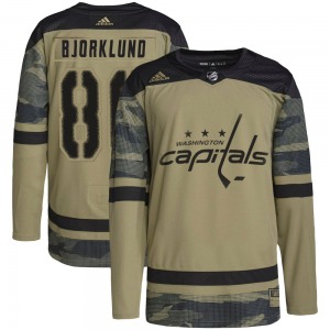 Authentic Adidas Youth Garin Bjorklund Camo Military Appreciation Practice Jersey - NHL Washington Capitals