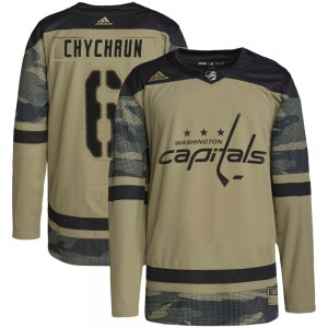 Authentic Adidas Youth Jakob Chychrun Camo Military Appreciation Practice Jersey - NHL Washington Capitals