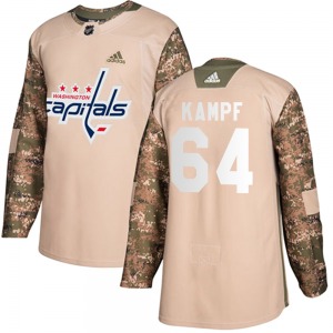 Authentic Adidas Youth David Kampf Camo Veterans Day Practice Jersey - NHL Washington Capitals