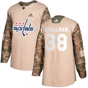 Authentic Adidas Youth Spencer Smallman Camo Veterans Day Practice Jersey - NHL Washington Capitals