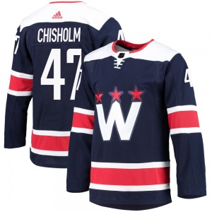 Authentic Adidas Youth Declan Chisholm Navy 2020/21 Alternate Primegreen Pro Jersey - NHL Washington Capitals