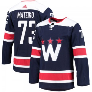 Authentic Adidas Youth Eriks Mateiko Navy 2020/21 Alternate Primegreen Pro Jersey - NHL Washington Capitals