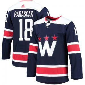 Authentic Adidas Youth Terik Parascak Navy 2020/21 Alternate Primegreen Pro Jersey - NHL Washington Capitals