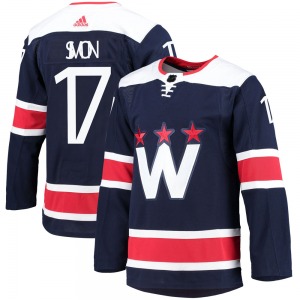 Authentic Adidas Youth Chris Simon Navy 2020/21 Alternate Primegreen Pro Jersey - NHL Washington Capitals