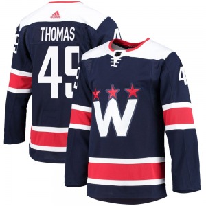 Authentic Adidas Youth Patrick Thomas Navy 2020/21 Alternate Primegreen Pro Jersey - NHL Washington Capitals