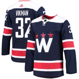 Authentic Adidas Youth Jesper Vikman Navy 2020/21 Alternate Primegreen Pro Jersey - NHL Washington Capitals