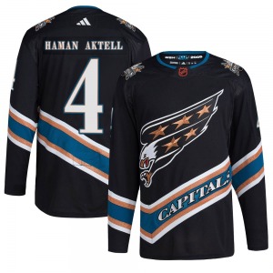 Authentic Adidas Youth Hardy Haman Aktell Black Reverse Retro 2.0 Jersey - NHL Washington Capitals