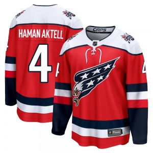 Breakaway Fanatics Adult Hardy Haman Aktell Red Alternate 2025 Jersey - NHL Washington Capitals