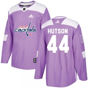 Authentic Adidas Youth Cole Hutson Purple Fights Cancer Practice Jersey - NHL Washington Capitals