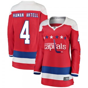 Breakaway Fanatics Branded Women's Hardy Haman Aktell Red Alternate Jersey - NHL Washington Capitals