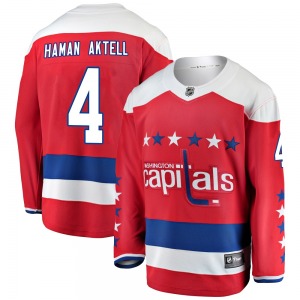 Breakaway Fanatics Branded Youth Hardy Haman Aktell Red Alternate Jersey - NHL Washington Capitals