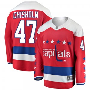 Breakaway Fanatics Branded Youth Declan Chisholm Red Alternate Jersey - NHL Washington Capitals