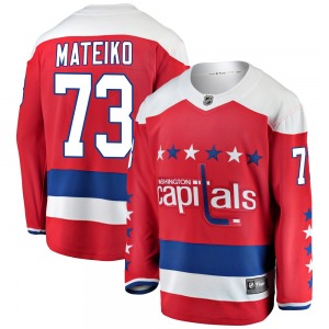 Breakaway Fanatics Branded Youth Eriks Mateiko Red Alternate Jersey - NHL Washington Capitals