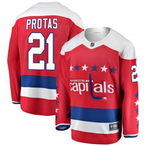 Breakaway Fanatics Branded Youth Aliaksei Protas Red Alternate Jersey - NHL Washington Capitals