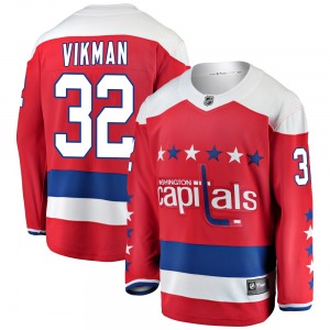 Breakaway Fanatics Branded Youth Jesper Vikman Red Alternate Jersey - NHL Washington Capitals