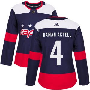 Authentic Adidas Women's Hardy Haman Aktell Navy Blue 2018 Stadium Series Jersey - NHL Washington Capitals