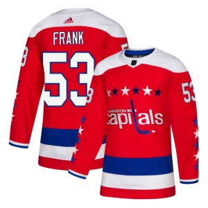Authentic Adidas Youth Ethen Frank Red Alternate Jersey - NHL Washington Capitals