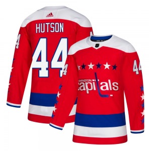Authentic Adidas Youth Cole Hutson Red Alternate Jersey - NHL Washington Capitals