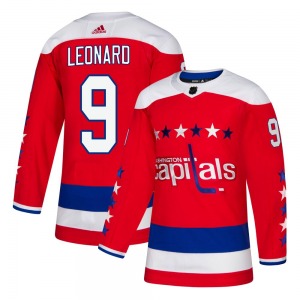 Authentic Adidas Youth Ryan Leonard Red Alternate Jersey - NHL Washington Capitals