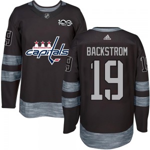 Authentic Youth Nicklas Backstrom Black 1917-2017 100th Anniversary Jersey - NHL Washington Capitals