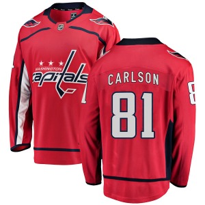 Breakaway Fanatics Branded Youth Adam Carlson Red Home Jersey - NHL Washington Capitals