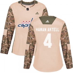 Authentic Adidas Women's Hardy Haman Aktell Camo Veterans Day Practice Jersey - NHL Washington Capitals