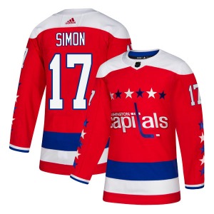 Authentic Adidas Adult Chris Simon Red Alternate Jersey - NHL Washington Capitals